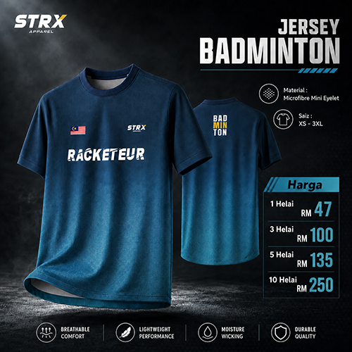Jersey Badminton Racketeur#1